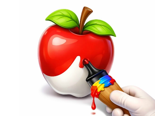 Easy Apple Coloring Book